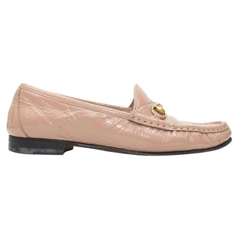 gucci horsebit mauve patent loafers woman|gucci horse bit loafers.